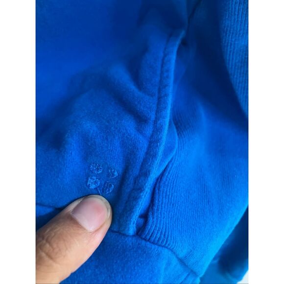 Sweaty Betty London made in Italy cowl neck blue sweater XS oversized #711 - Picture 2 of 7